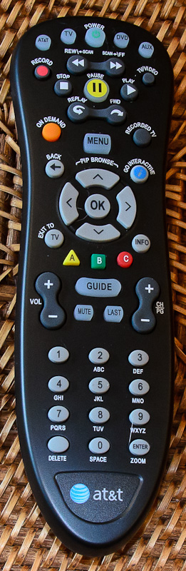 U-verse TV remote control, model S10-S3